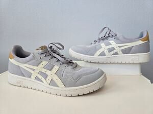 ASICS Japan S Grey Cream Tan Low Top Sneakers Men Size 9 Retro Streetwear